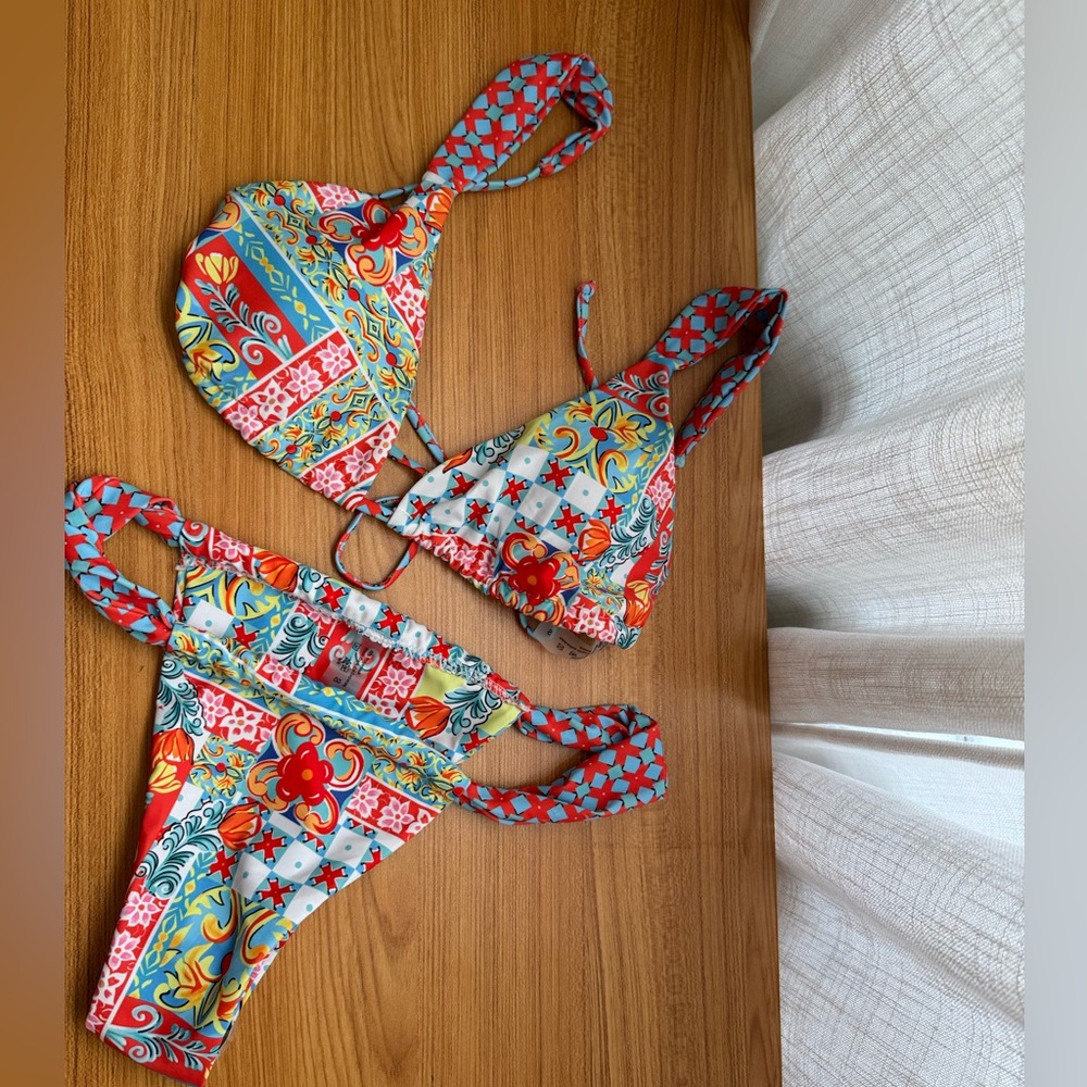 Bright Print Bikini Set
